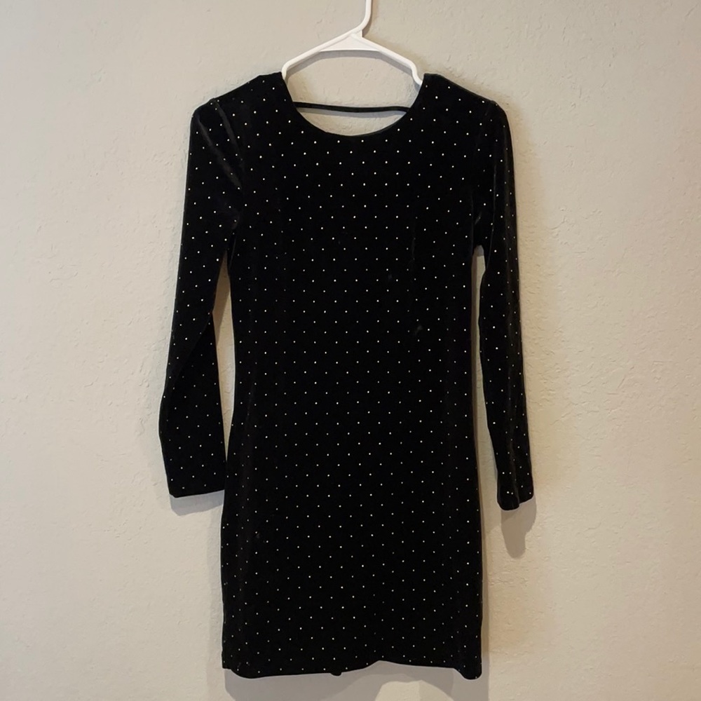 EXPRESS open back velvet dress
